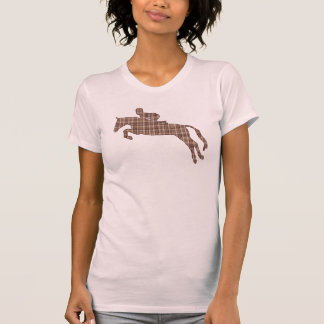Camiseta Cavalo de salto da xadrez da ligação em ponte do