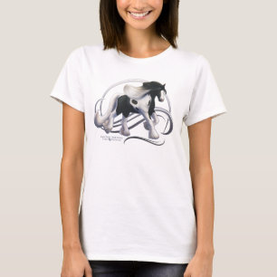 Camiseta Cavalo de Vanner Cigano Cigano Negro