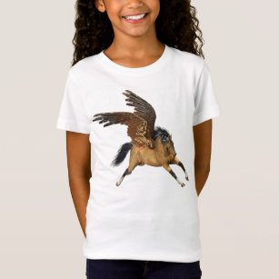 Camiseta Cavalo de vôo Dourado de Pegasus