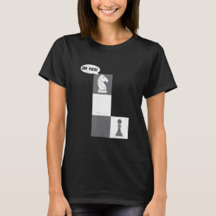 Camiseta Cavalo de Xadrez para Peão Movimentos de Xadrez Cl