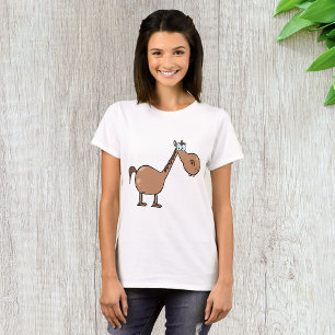 Camiseta Cavalo Derpy Engraçado Garanhão Marrom Tolo
