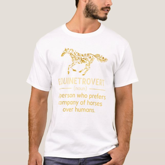 Camiseta Cavalo Divertido Menina de Cavalo de Definição de  (Frente)