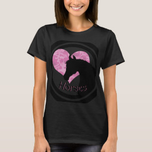 Camiseta Cavalo do Coração (camo rosa)