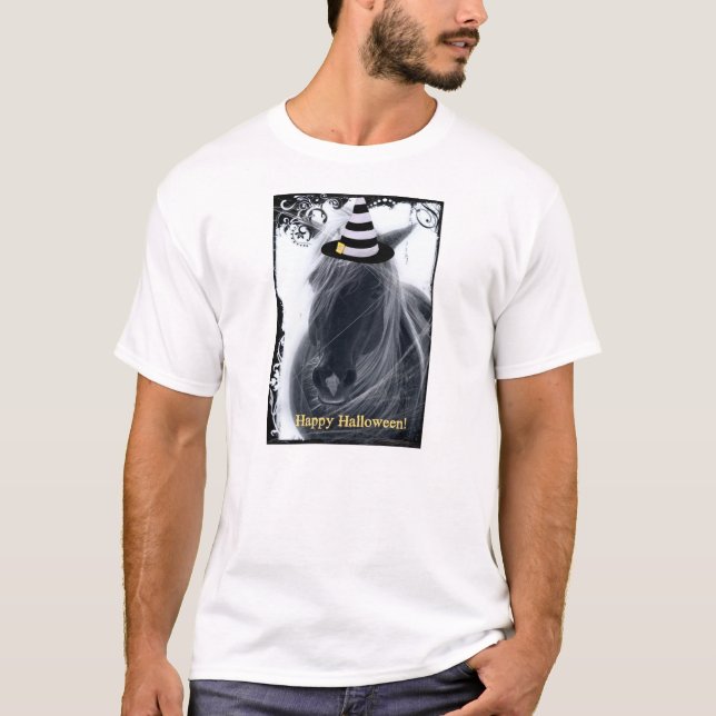 Camiseta Cavalo do Dia das Bruxas (Frente)