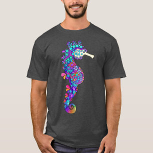 Camiseta Cavalo-do-mar desenhado à mão