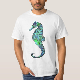 Camiseta Cavalo Do Mar Roxo Azul Em Qualquer Cor Que Você Q
