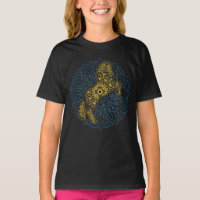 Cavalo do trevo equestre Cavalo Andando em Mandala