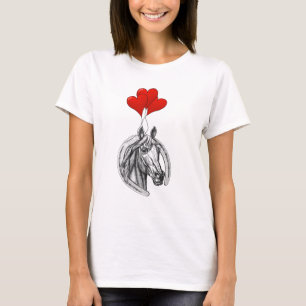 Camiseta Cavalo e Corações