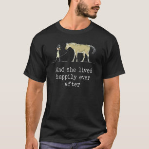 Camiseta Cavalo E Ela Viveu Feliz Para Sempre