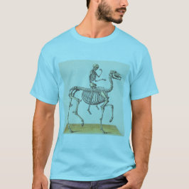 Camiseta Cavalo e esqueleto do cavaleiro