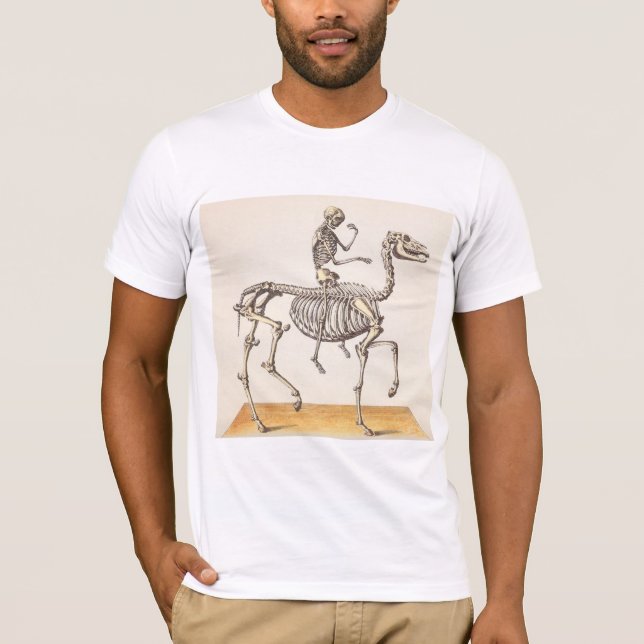 Camiseta Cavalo e esqueleto do cavaleiro (Frente)