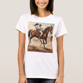 CAMISETA CAVALO E MULHER