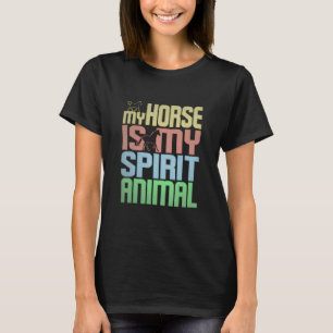 Camiseta Cavalo é o meu animal espiritual para cavaleiro