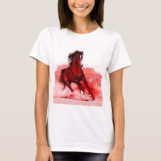 Camiseta Cavalo em Execução (Frente)