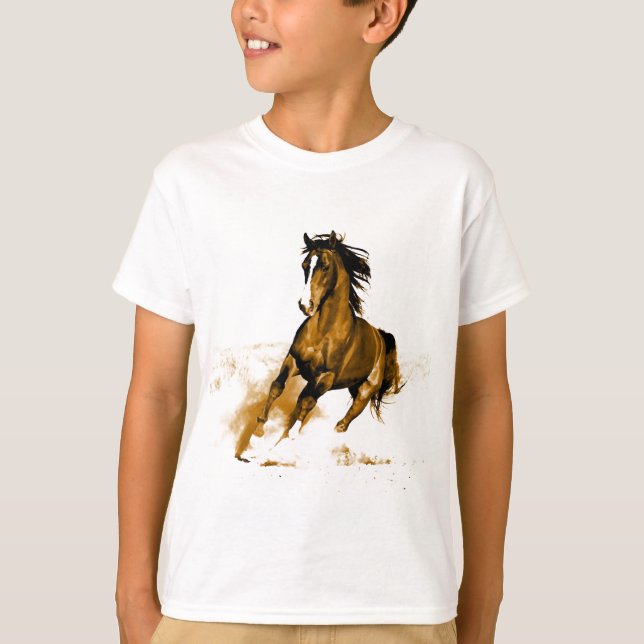 Camiseta Cavalo em Execução (Frente)