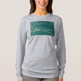 Camiseta Cavalo em um Tshirt longo atlético da Capa das