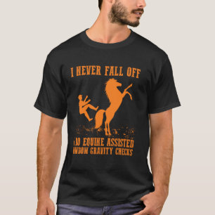 Camiseta Cavalo Engraçado Cavalo Equestre Homens da Corrida