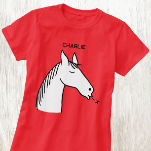 Camiseta Cavalo Engraçado Personalizado