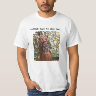 Camiseta Cavalo Engraçado Saindo Da Língua