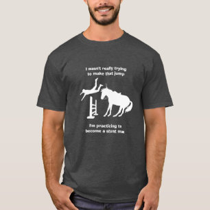 Camiseta Cavalo Engraçado Saltando O Homem No Treinamento