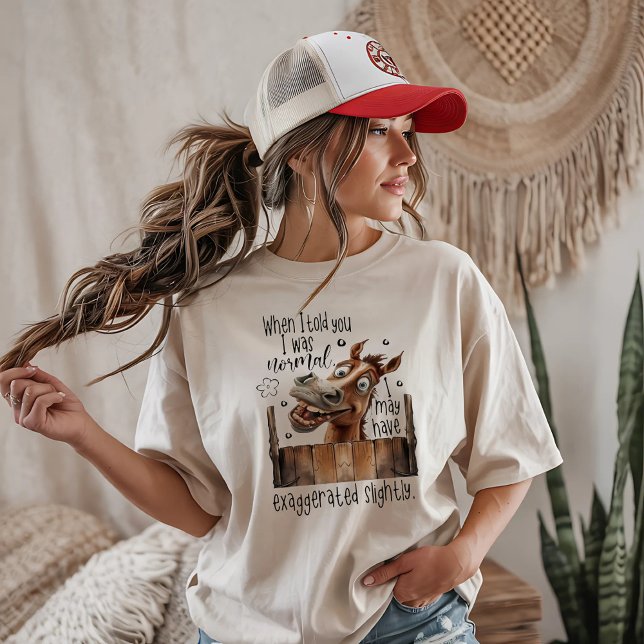 Camiseta Cavalo Engraçado Sarcasmo (Criador carregado)