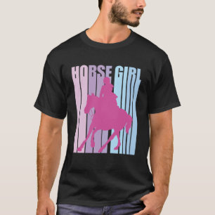 Camiseta Cavalo Engraçado Silhouette Horseback Andando Engr