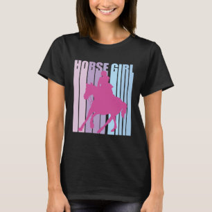 Camiseta Cavalo Engraçado Silhouette Horseback Andando Engr