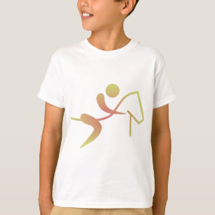 Camiseta Cavalo equestre do ícone da chama da equitação