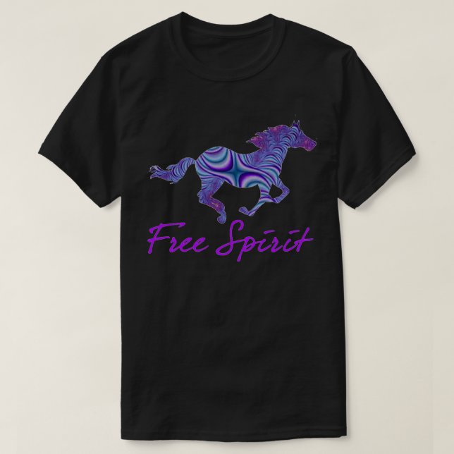 Camiseta Cavalo espirituoso livre (Frente do Design)