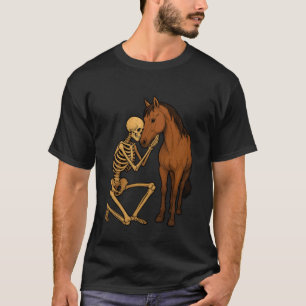 Camiseta Cavalo Esqueleto Halloween Zoológico Animal Vida S