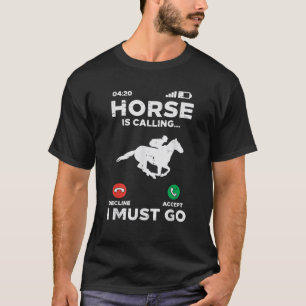 Camiseta Cavalo Está Chamando Eu Devo Ir Piada De Montar Co
