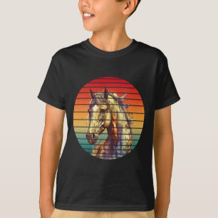 Camiseta cavalo estilo abstrato vintage