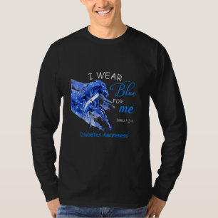 Camiseta Cavalo Eu Visto Azul Para Mim Sensibilização Para 