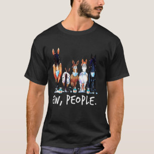 Camiseta Cavalo Ew Pessoas Cavalo Vestindo Um Cavalo Másca