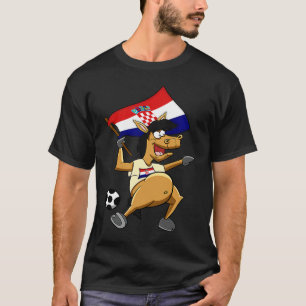 Camiseta Cavalo fã Croácia