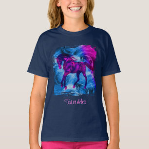 Camiseta Cavalo Fantasia Fractal Giratória Personalizado