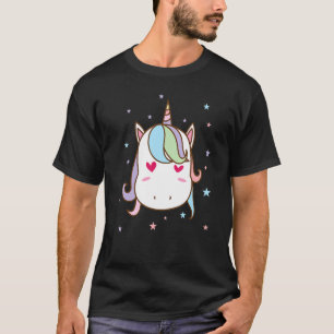 Camiseta Cavalo Fantasia Unicórnio com Olhos de Coração
