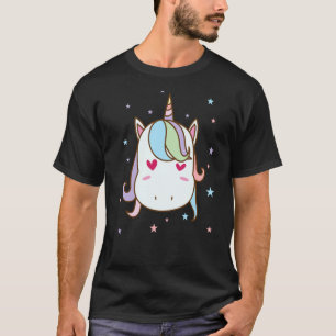 Camiseta Cavalo Fantasia Unicórnio com Olhos de Coração