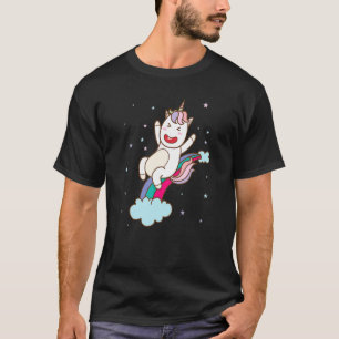 Camiseta Cavalo Fantasia Unicórnio no Arco-íris