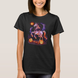 Camiseta Cavalo Fantasma Bruxa Assustadora Cavalaria Dia da
