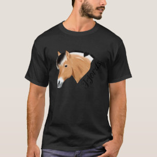 Camiseta Cavalo Fjord Norueguês Para Fjordos Cavaleiro Somb
