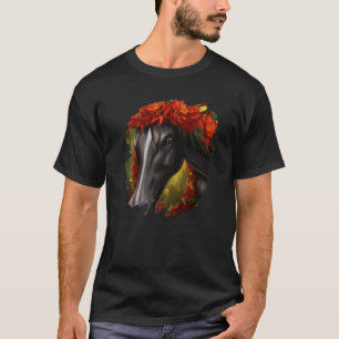 Camiseta Cavalo Flores Arte Bonita Pintura Flor Cavalgar R