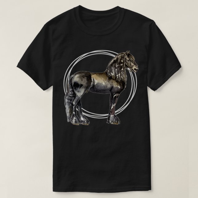 Camiseta Cavalo frisético (Frente do Design)