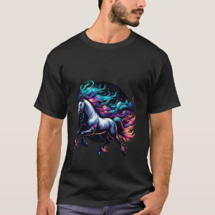 Camiseta Cavalo Galáctico na Glória do Cabelo da Galáxia Lu