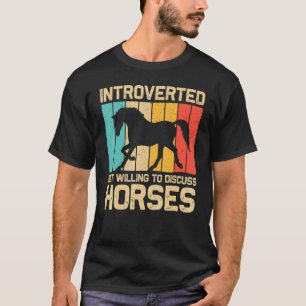 Camiseta Cavalo Giro Para Homens Mulheres Montar Cavalos Co