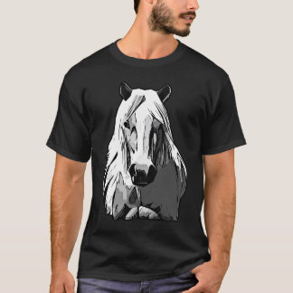 Camiseta cavalo gráfico animal motivo montando um com impre