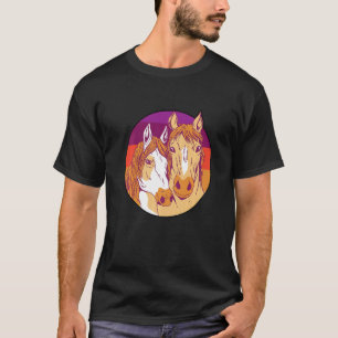 Camiseta Cavalo Gráfico Retro Amante De Cavalos Cavaleiro E