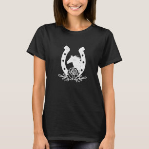 Camiseta Cavalo Gráfico Retro Amante de Cavalos Cavaleiro E