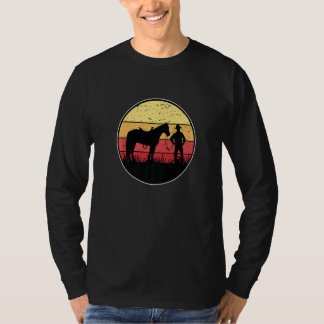 Camiseta Cavalo Gráfico Retro Amante De Cavalos Cavaleiro E