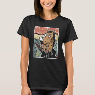 Camiseta Cavalo Gritando Cara Engraçada Gráfico Eq De Caval